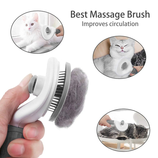 Stainless Steel Needle Comb for Dog and Cat Hair Removal, Cleaning, and Skin Care Dog brush for cleaning pets