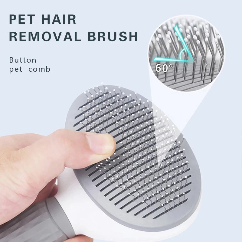 Stainless Steel Needle Comb for Dog and Cat Hair Removal, Cleaning, and Skin Care Dog brush for cleaning pets