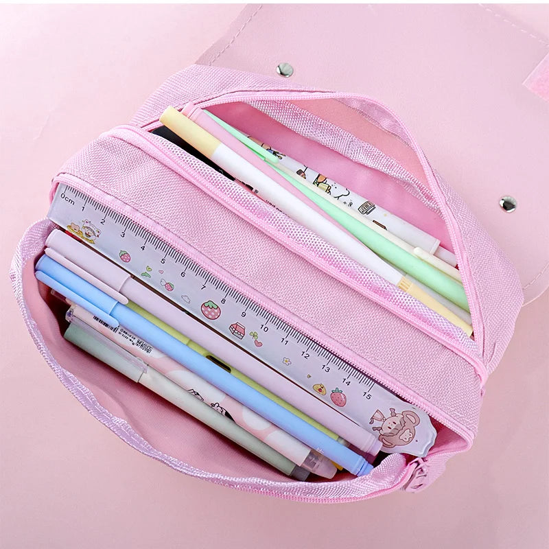 3D Kawaii Pencil Case Girls Decompression Pen Pouch Cute Waterproof School Supplies Aesthetic Organizer Box  Korean Stationery