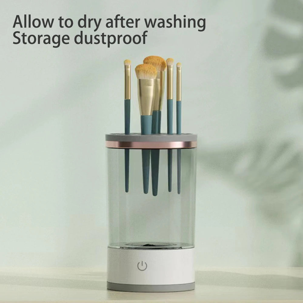 Automatic Makeup Brush Cleaner 3 in 1 Cosmetic Automatic Spinner Cleaning Drying Machine Automatic Brush Cleaner Spinner Machine
